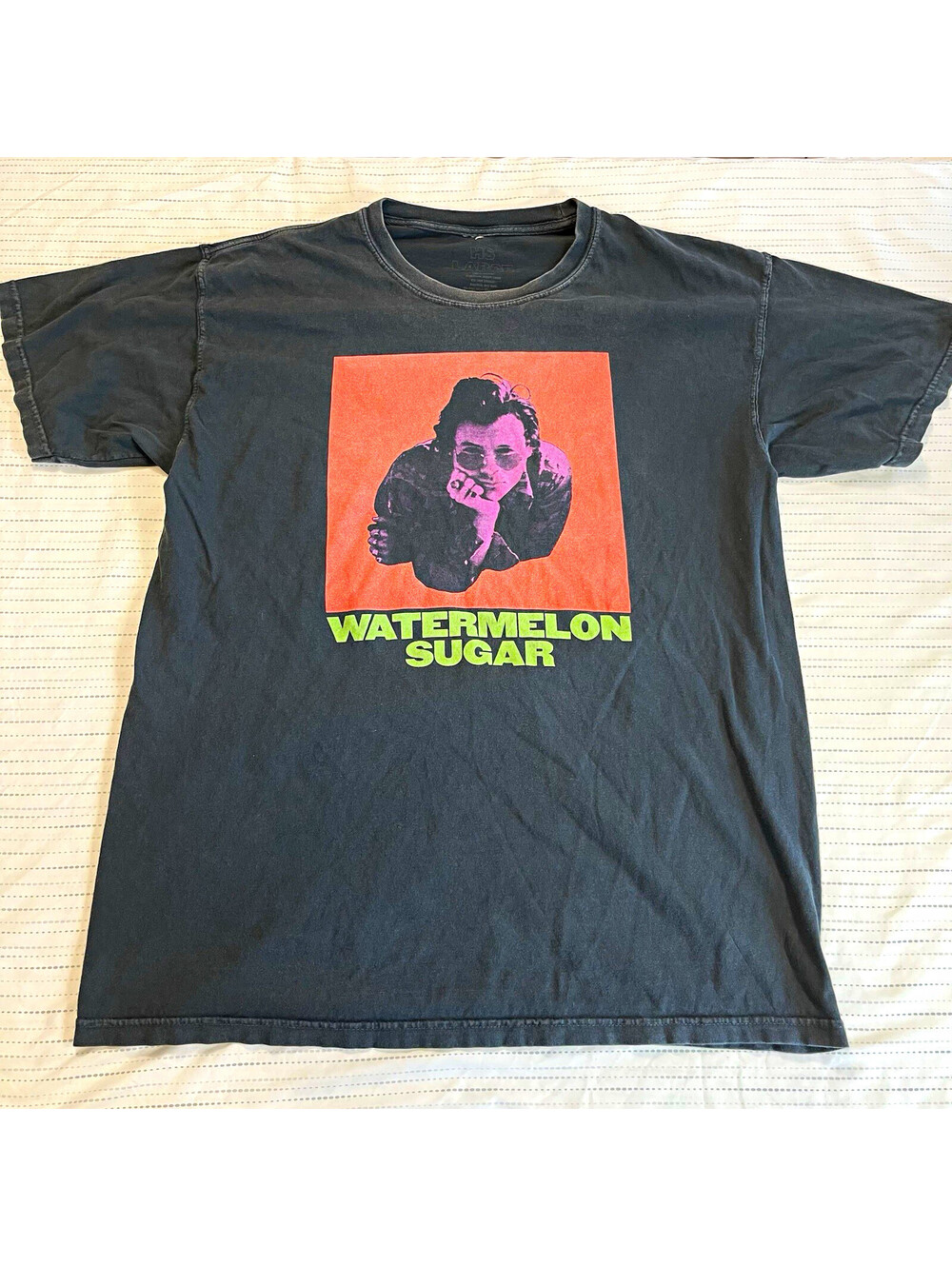 Harry Styles Watermelon Sugar Graphic Print Black Crew Neck Tee Unisex L